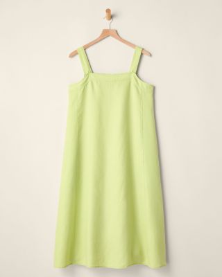 EILEEN FISHER Organic-Linen Square-Neck Dress | Garnet Hill