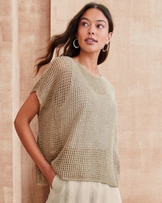 Eileen fisher organic linen sweater best sale