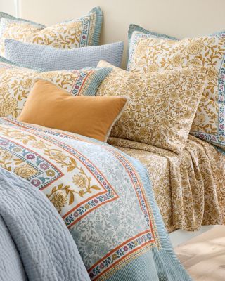 Juliette Floral Relaxed-Linen Sheets | Garnet Hill