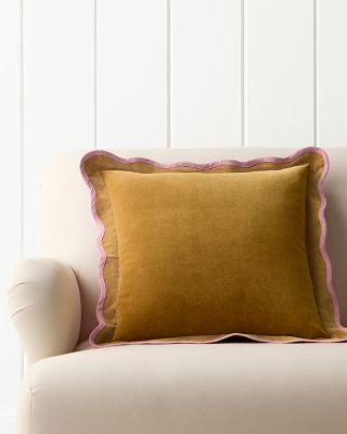 Velvet 2025 ochre cushion