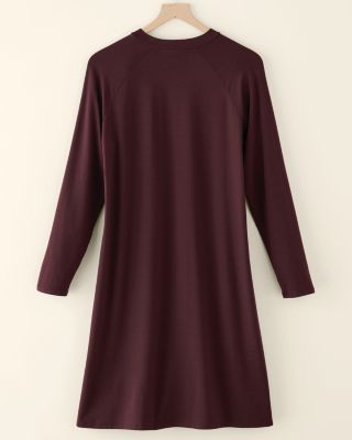 EILEEN FISHER TENCEL™ Stretch-Jersey Crewneck Raglan Shift Dress