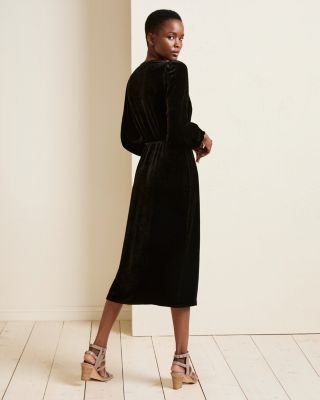 Velvet Wrap Dress | Garnet Hill