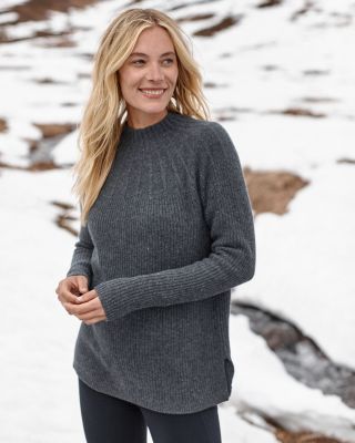 Washable Cashmere Blend Funnel Neck Top