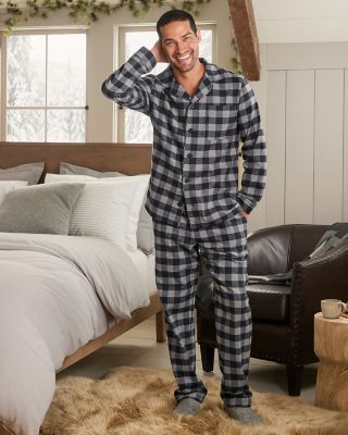 Men s Organic Pima Cotton Flannel Pajamas Garnet Hill