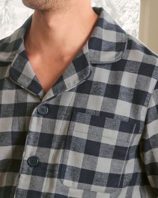 Mens flannel pajamas online with snaps