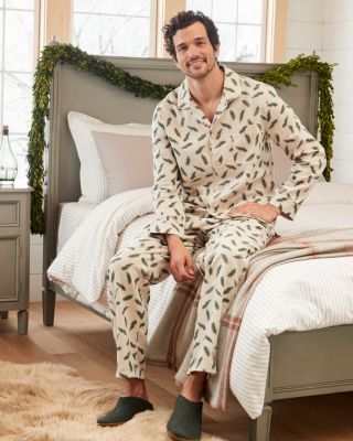 Olive and Maroon Organic Flannel Pajama Shorts