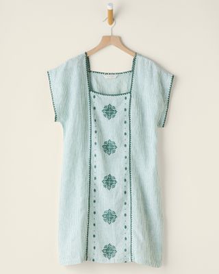 Embroidered Linen Beach Dress | Garnet Hill