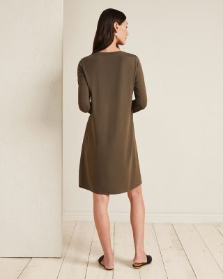 EILEEN FISHER Stretch TENCEL™ Jersey V-Neck Dress | Garnet Hill