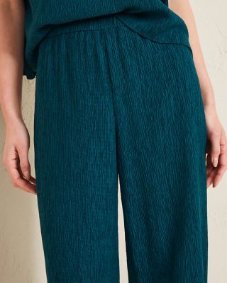 EILEEN FISHER Woven Plisse Straight Pants | Garnet Hill