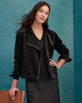 Eileen fisher outlet rumpled leather jacket