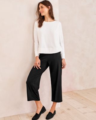 EILEEN FISHER Viscose-Jersey Tapered Ankle Pants Garnet Hill