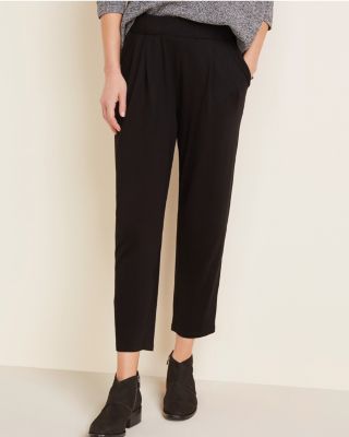 EILEEN FISHER Viscose-Jersey Tapered Ankle Pants | Garnet Hill