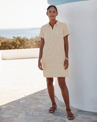 garnet hill seamed linen popover dress Linen Relaxed Popover Shirtdress