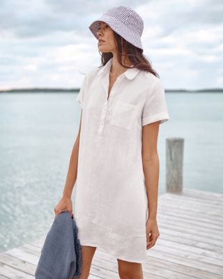garnet hill relaxed linen beach dress Relaxed-Linen Beach Dress