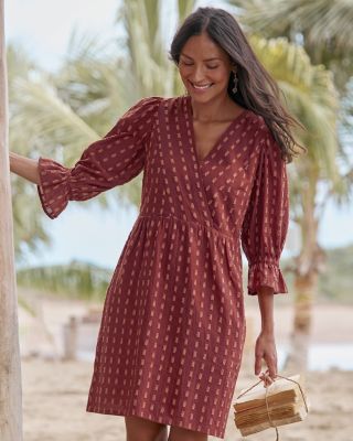 Organic-Cotton Clip-Dot Dress | Garnet Hill