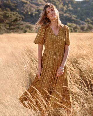 ECOVERO™ Tiered Midi Dress | Garnet Hill