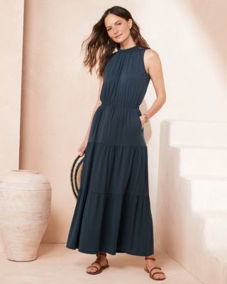 Tiered Collared Maxi Dress - 130323 