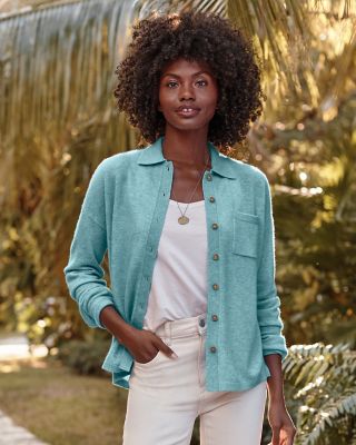 Cashmere Button-Down Sweater | Garnet Hill