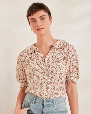 ECOVERO™ Puff-Sleeve Blouse | Garnet Hill