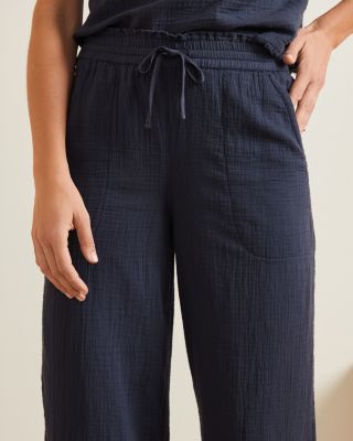 Organic-Cotton Wide-Leg Pants | Garnet Hill