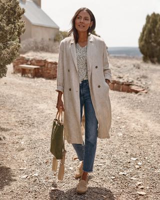 Linen coat best sale