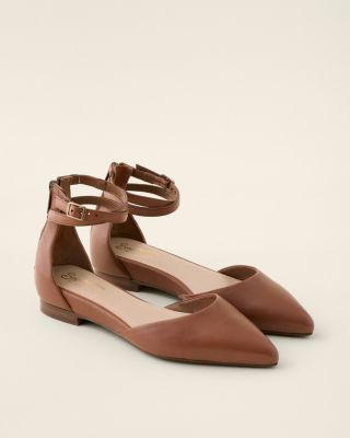 Almond Toe Flat Mule in Portobello, Women's Shoes