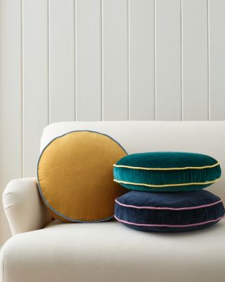 Round Velvet Pillow Cover Collection | Garnet Hill