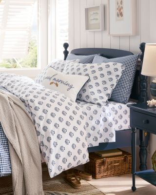 Mini-Print Organic-Cotton Percale Sheet Set | Garnet Hill