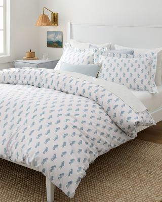 Luna Floral Siesta Organic-Cotton Percale Duvet Cover