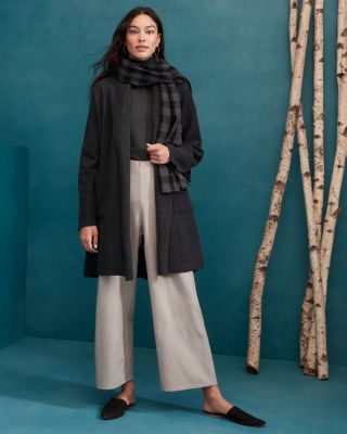 EILEEN FISHER Lightweight Boiled Wool Coat | Garnet Hill