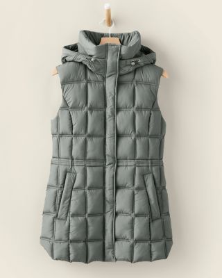 Bernardo Long Quilted Vest | Garnet Hill