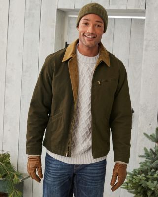 Canvas trucker best sale jacket mens