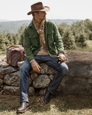 Pendleton ペンドルトン コート オリーブグリーン　40s Men's Pendleton Lawson Coat | Garnet Hill