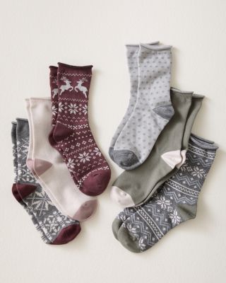 Lemon 7 Days Of Cozy Sock Gift Set - Women's Socks in Tan Combo