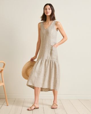 Linen Dropwaist Sundress | Garnet Hill