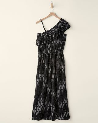 ワンピース theredthreadoneshoulder shirt knit dress THEREDTHREAD / ザレッドスレッド】S oneshoulder shirt knit dress