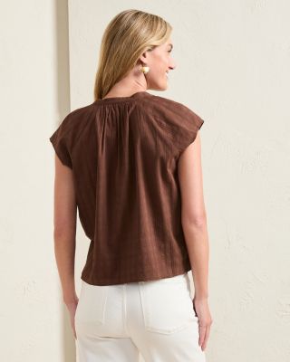 Easy Cotton Gauze Top | Garnet Hill