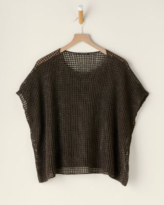 EILEEN FISHER Organic-Linen Délavé Sweater | Garnet Hill