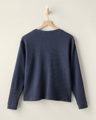 Waffle-Knit Pullover | Garnet Hill