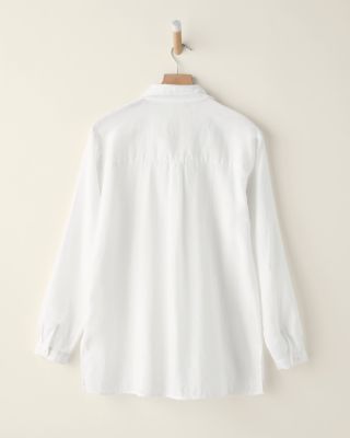 EILEEN FISHER Organic-Linen Classic-Collar Easy Shirt