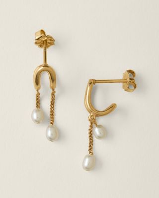 Chan Luu Pearl Huggie Earrings Garnet Hill