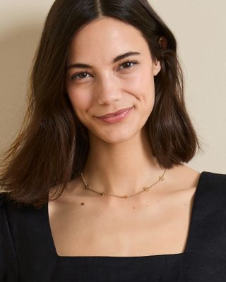 Eclectic Gold Bellflower Charm Necklace by Chan Luu