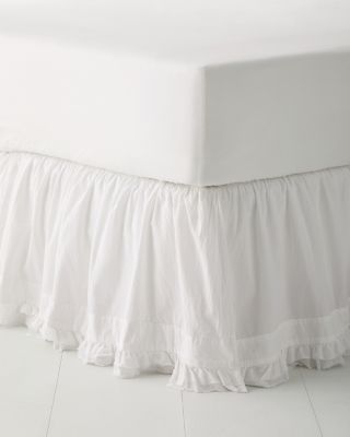 Astor Ruffle Washed-Percale Bedskirt | Garnet Hill