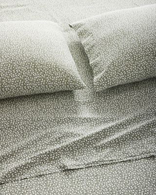 Scrolling Vines Relaxed Organic-Cotton Sateen Sheet Set