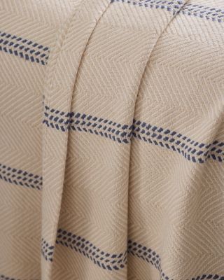 Classic Stripe Organic-Cotton Woven Blanket or Throw | Garnet Hill