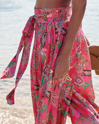Johnny Was Flamingo Palazzo Pants | Garnet Hill