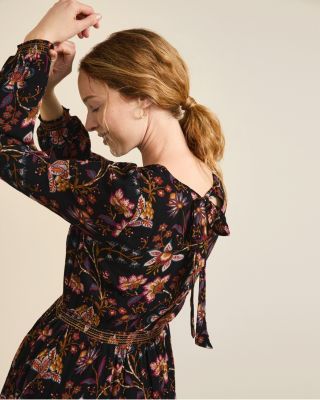 ECOVERO™ Smocked-Bodice Dress | Garnet Hill