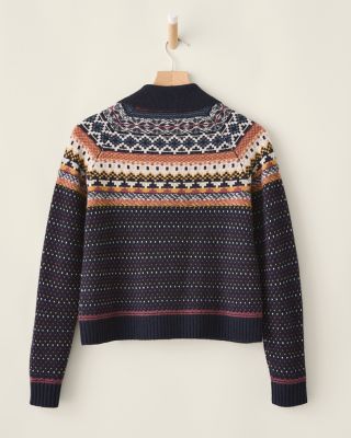Recycled-Cashmere Fair Isle Cardigan | Garnet Hill