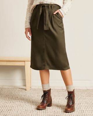 TENCEL™ & Linen Trouser Skirt | Garnet Hill