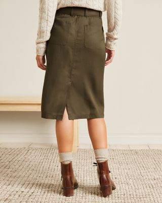 TENCEL™ & Linen Trouser Skirt | Garnet Hill